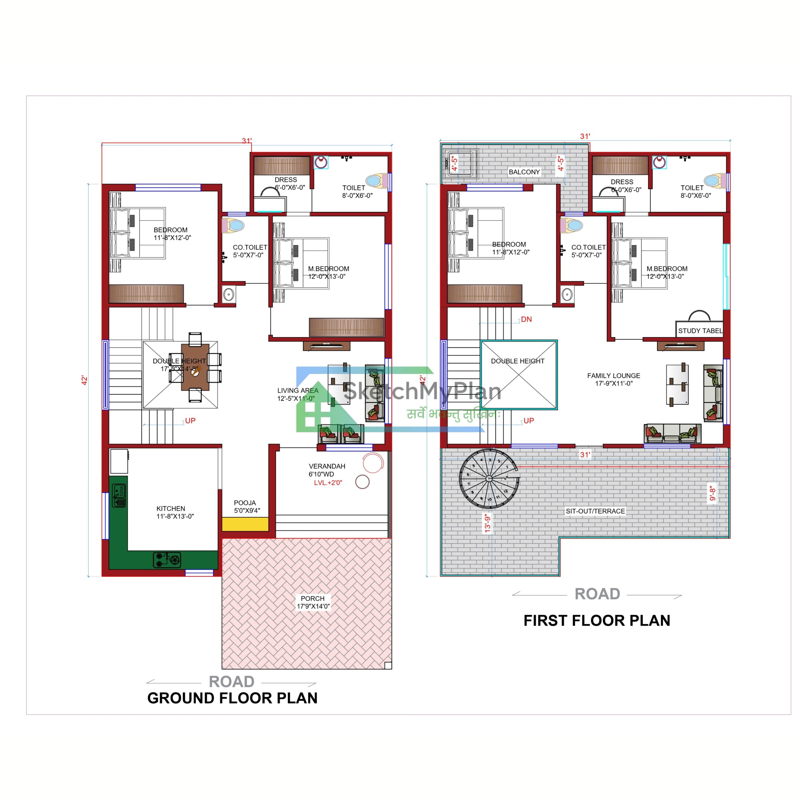 30x40 Floor Plan